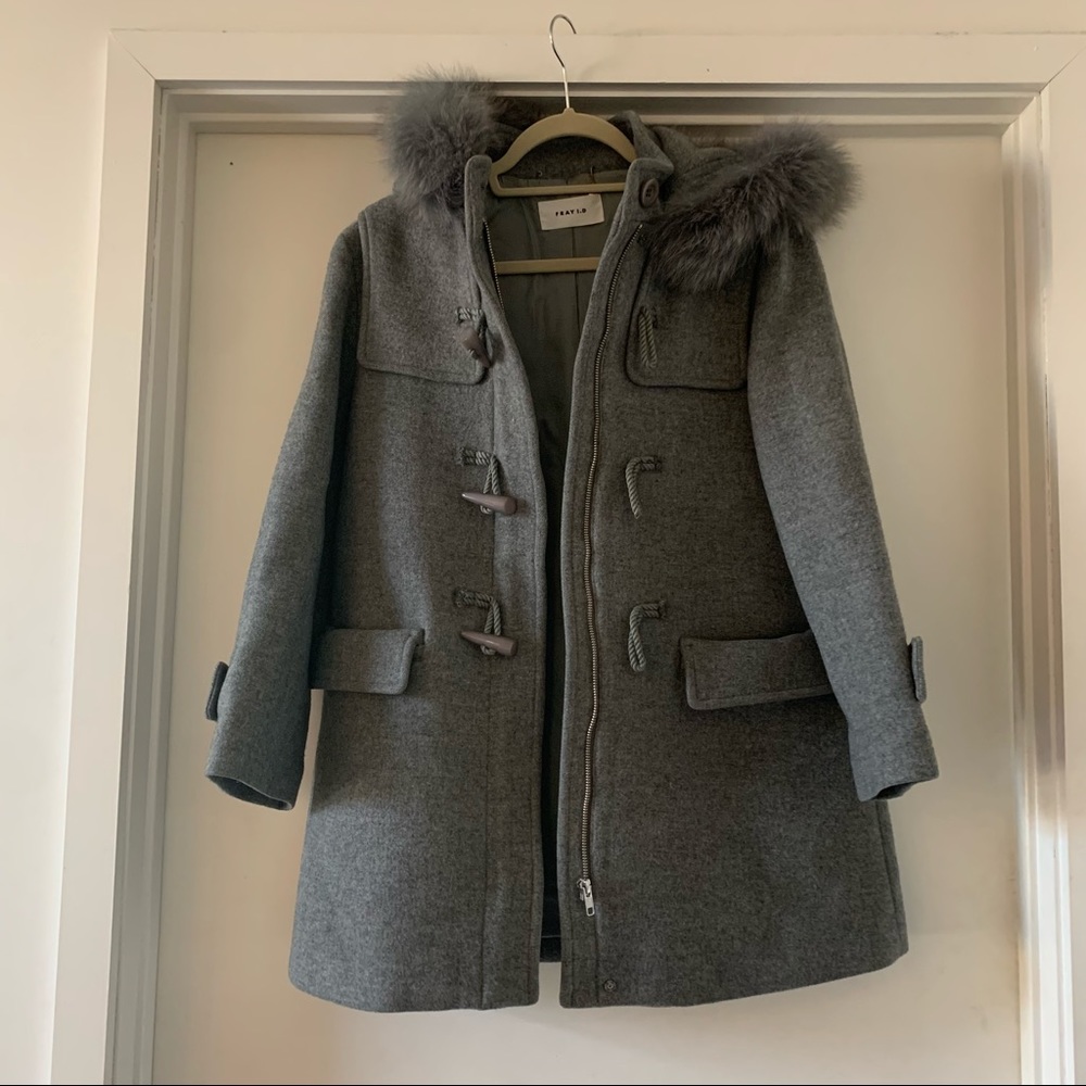 Fray I.D Grey Wool Coat